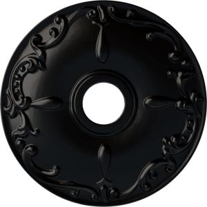 imageEkena Millwork CM18KE 18Inch OD x 3 12Inch ID x 1 14Inch Kent Ceiling MedallionJet Black Flat Finish