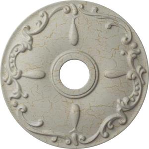 imageEkena Millwork CM18KE 18Inch OD x 3 12Inch ID x 1 14Inch Kent Ceiling MedallionPot of Cream Crackle Flat Finish
