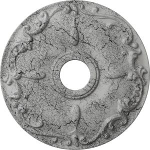 imageEkena Millwork CM18KE 18Inch OD x 3 12Inch ID x 1 14Inch Kent Ceiling MedallionUltra Pure White Crackle Flat Finish