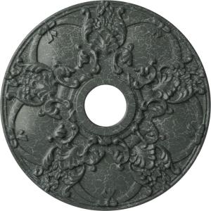 imageEkena Millwork CM18NO 18Inch OD x 3 12Inch ID x 1 38Inch Norwich Ceiling MedallionAthenian Green Crackle Flat Finish