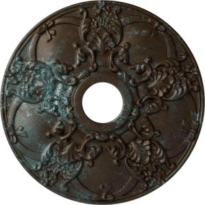 imageEkena Millwork CM18NO 18Inch OD x 3 12Inch ID x 1 38Inch Norwich Ceiling MedallionBronze Blue Patina Metallic Series