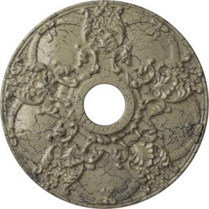 imageEkena Millwork CM18NO 18Inch OD x 3 12Inch ID x 1 38Inch Norwich Ceiling MedallionCastle Stone Crackle Flat Finish