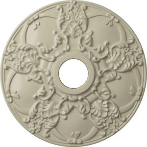 imageEkena Millwork CM18NO 18Inch OD x 3 12Inch ID x 1 38Inch Norwich Ceiling MedallionClear Yellow Flat Finish