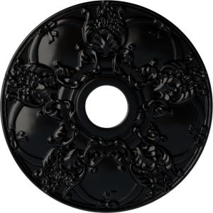 imageEkena Millwork CM18NO 18Inch OD x 3 12Inch ID x 1 38Inch Norwich Ceiling MedallionJet Black Flat Finish