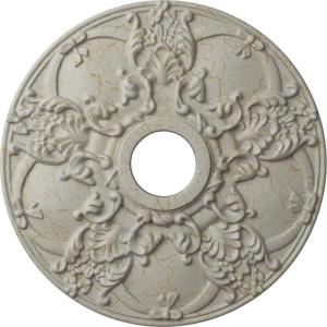 imageEkena Millwork CM18NO 18Inch OD x 3 12Inch ID x 1 38Inch Norwich Ceiling MedallionPot of Cream Crackle Flat Finish