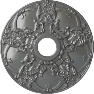 imageEkena Millwork CM18NO 18Inch OD x 3 12Inch ID x 1 38Inch Norwich Ceiling MedallionSilver Metallic Series