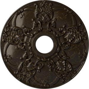 imageEkena Millwork CM18NO 18Inch OD x 3 12Inch ID x 1 38Inch Norwich Ceiling MedallionStone Hearth Crackle Flat Finish