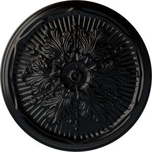 imageEkena Millwork CM21LU 21Inch OD x 2Inch ID x 2Inch P Luton Ceiling MedallionJet Black Flat Finish