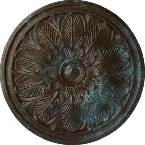 imageEkena Millwork CM22BO 22 58Inch OD x 1 34Inch P Bordeaux Ceiling MedallionHandPainted Bronze Blue Patina