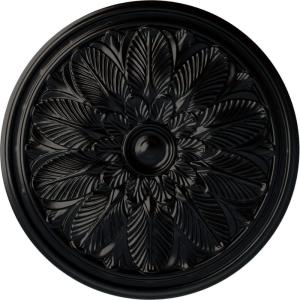 imageEkena Millwork CM22BO 22 58Inch OD x 1 34Inch P Bordeaux Ceiling MedallionHandPainted Jet Black
