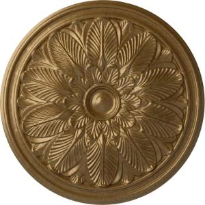 imageEkena Millwork CM22BO 22 58Inch OD x 1 34Inch P Bordeaux Ceiling MedallionHandPainted Pale Gold
