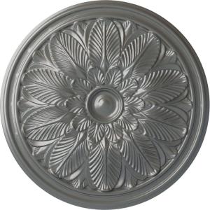 imageEkena Millwork CM22BO 22 58Inch OD x 1 34Inch P Bordeaux Ceiling MedallionHandPainted Silver