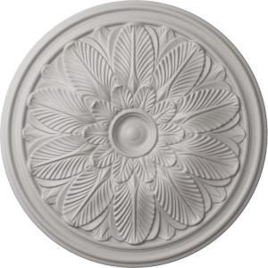 imageEkena Millwork CM22BO 22 58Inch OD x 1 34Inch P Bordeaux Ceiling MedallionHandPainted Ultra Pure White