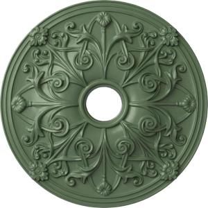 imageEkena Millwork CM23JA 23 58Inch OD x 3 78Inch ID x 2 18Inch P Jamie Ceiling MedallionHandPainted Athenian Green