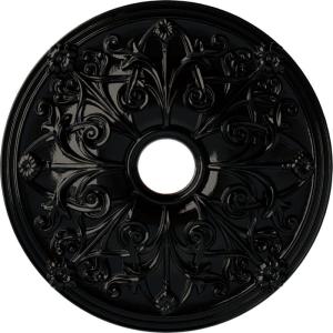 imageEkena Millwork CM23JA 23 58Inch OD x 3 78Inch ID x 2 18Inch P Jamie Ceiling MedallionHandPainted Black Pearl
