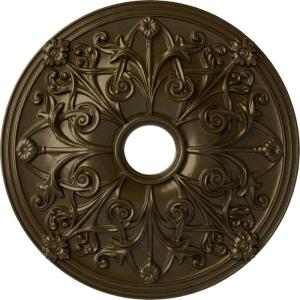 imageEkena Millwork CM23JA 23 58Inch OD x 3 78Inch ID x 2 18Inch P Jamie Ceiling MedallionHandPainted Brass