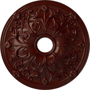 imageEkena Millwork CM23JA 23 58Inch OD x 3 78Inch ID x 2 18Inch P Jamie Ceiling MedallionHandPainted Brushed Mahogany