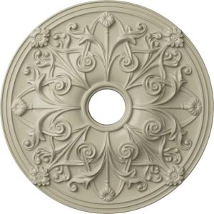 imageEkena Millwork CM23JA 23 58Inch OD x 3 78Inch ID x 2 18Inch P Jamie Ceiling MedallionHandPainted Clear Yellow