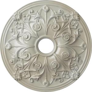 imageEkena Millwork CM23JA 23 58Inch OD x 3 78Inch ID x 2 18Inch P Jamie Ceiling MedallionHandPainted Flash Blue
