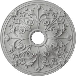 imageEkena Millwork CM23JA 23 58Inch OD x 3 78Inch ID x 2 18Inch P Jamie Ceiling MedallionHandPainted Frost
