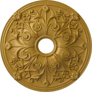 imageEkena Millwork CM23JA 23 58Inch OD x 3 78Inch ID x 2 18Inch P Jamie Ceiling MedallionHandPainted Iridescent Gold