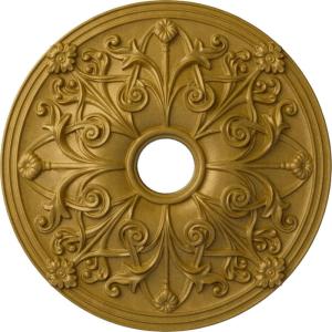 imageEkena Millwork CM23JA 23 58Inch OD x 3 78Inch ID x 2 18Inch P Jamie Ceiling MedallionHandPainted Pharaohs Gold