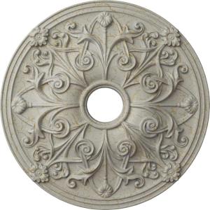 imageEkena Millwork CM23JA 23 58Inch OD x 3 78Inch ID x 2 18Inch P Jamie Ceiling MedallionHandPainted Pot of Cream Crackle