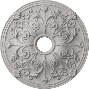 imageEkena Millwork CM23JA 23 58Inch OD x 3 78Inch ID x 2 18Inch P Jamie Ceiling MedallionHandPainted Ultra Pure White