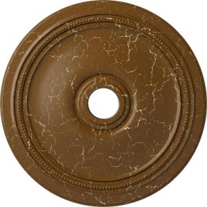 imageEkena Millwork CM24DIGGS Diane Ceiling Medallion 24OD x 3 58ID x 1 14P Fits Canopies up to 6 14 HandPainted Green GoldHandPainted Smokey Topaz Crackle