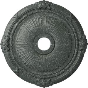 imageEkena Millwork CM27HE Heaton Ceiling Medallion 27 12OD x 3 78ID x 2 14P Fits Canopies up to 6 12 Factory PrimedAthenian Green Crackle Flat Finish