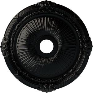 imageEkena Millwork CM27HE Heaton Ceiling Medallion 27 12OD x 3 78ID x 2 14P Fits Canopies up to 6 12 Factory PrimedBlack Pearl Metallic Series