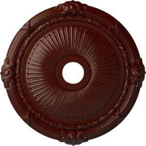 imageEkena Millwork CM27HE Heaton Ceiling Medallion 27 12OD x 3 78ID x 2 14P Fits Canopies up to 6 12 Factory PrimedBrushed Mahogany Flat Finish