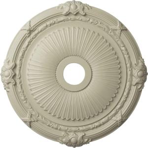 imageEkena Millwork CM27HE Heaton Ceiling Medallion 27 12OD x 3 78ID x 2 14P Fits Canopies up to 6 12 Factory PrimedClear Yellow Flat Finish
