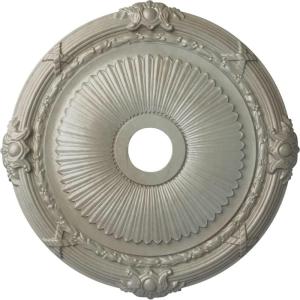 imageEkena Millwork CM27HE Heaton Ceiling Medallion 27 12OD x 3 78ID x 2 14P Fits Canopies up to 6 12 Factory PrimedFlash Gold Metallic Series