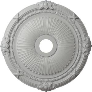 imageEkena Millwork CM27HE Heaton Ceiling Medallion 27 12OD x 3 78ID x 2 14P Fits Canopies up to 6 12 Factory PrimedFrost Flat Finish