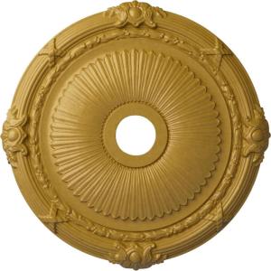 imageEkena Millwork CM27HE Heaton Ceiling Medallion 27 12OD x 3 78ID x 2 14P Fits Canopies up to 6 12 Factory PrimedIridescent Gold Metallic Series