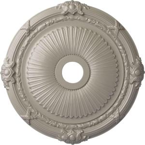 imageEkena Millwork CM27HE Heaton Ceiling Medallion 27 12OD x 3 78ID x 2 14P Fits Canopies up to 6 12 Factory PrimedPearl White Metallic Series