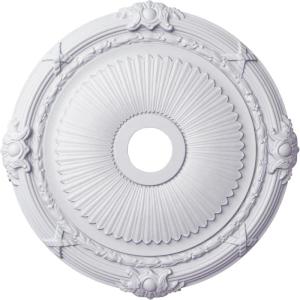 imageEkena Millwork CM27HE Heaton Ceiling Medallion 27 12OD x 3 78ID x 2 14P Fits Canopies up to 6 12 Factory PrimedPrimed