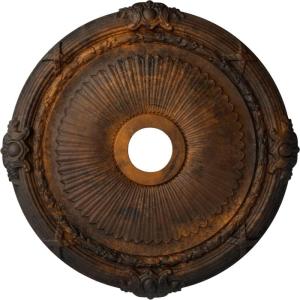 imageEkena Millwork CM27HE Heaton Ceiling Medallion 27 12OD x 3 78ID x 2 14P Fits Canopies up to 6 12 Factory PrimedRust Metallic Series