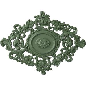 imageEkena Millwork CM30KTGLS  22 12W x 30 38H x 1 12P Katheryn Ceiling Medallion  Ceiling Medallion GoldHandPainted Athenian Green