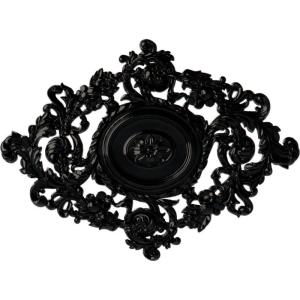 imageEkena Millwork CM30KTGLS  22 12W x 30 38H x 1 12P Katheryn Ceiling Medallion  Ceiling Medallion GoldHandPainted Black Pearl