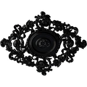imageEkena Millwork CM30KTGLS  22 12W x 30 38H x 1 12P Katheryn Ceiling Medallion  Ceiling Medallion GoldHandPainted Jet Black