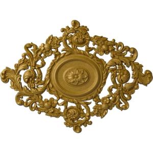 imageEkena Millwork CM30KTGLS  22 12W x 30 38H x 1 12P Katheryn Ceiling Medallion  Ceiling Medallion GoldHandPainted Pharaohs Gold