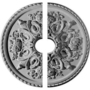 imageEkena Millwork CM32BR206000 32 58OD x 6ID x 2P Bradford Ceiling Medallion Fits Canopies up to 658 2 PieceSplit