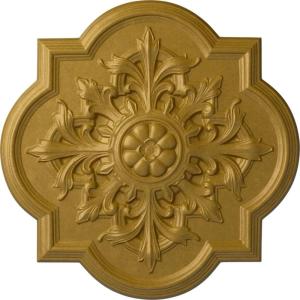 imageEkena Millwork CM34BOPGS Bonetti Ceiling Medallion 31 14OD x 2P Fits Canopies up to 7 38 HandPainted Pharaohs GoldHandPainted Pharaohs Gold