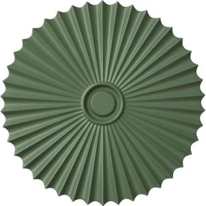 imageEkena Millwork CM34SH Shakuras Ceiling Medallion 33 78OD x 2P For Canopies up to 5 34 Factory PrimedHandPainted Athenian Green