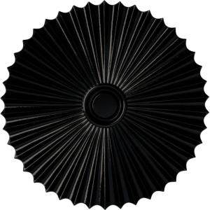 imageEkena Millwork CM34SH Shakuras Ceiling Medallion 33 78OD x 2P For Canopies up to 5 34 Factory PrimedHandPainted Black Pearl