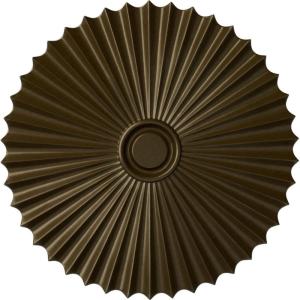 imageEkena Millwork CM34SH Shakuras Ceiling Medallion 33 78OD x 2P For Canopies up to 5 34 Factory PrimedHandPainted Brass