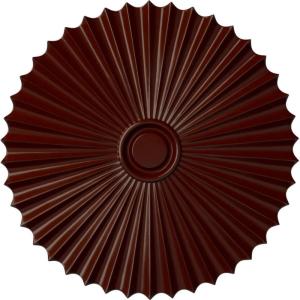 imageEkena Millwork CM34SH Shakuras Ceiling Medallion 33 78OD x 2P For Canopies up to 5 34 Factory PrimedHandPainted Brushed Mahogany