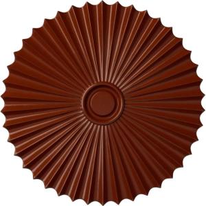 imageEkena Millwork CM34SH Shakuras Ceiling Medallion 33 78OD x 2P For Canopies up to 5 34 Factory PrimedHandPainted Firebrick